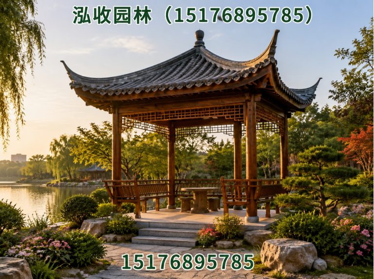 阿拉尔防腐木凉亭展示图